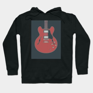 Cherry 335 Hollow Body Guitar Hoodie